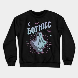 Gothicc Thicc Goth Aesthetic Pastel Cute Ghost Halloween Crewneck Sweatshirt